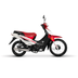 Moto Gilera Smash Base 110 2022 en negro y rojo de perfil