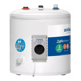 Termotanque Señorial zafiro electrico 40lts 1500w apoyarcolgar conexsup blanco 330004