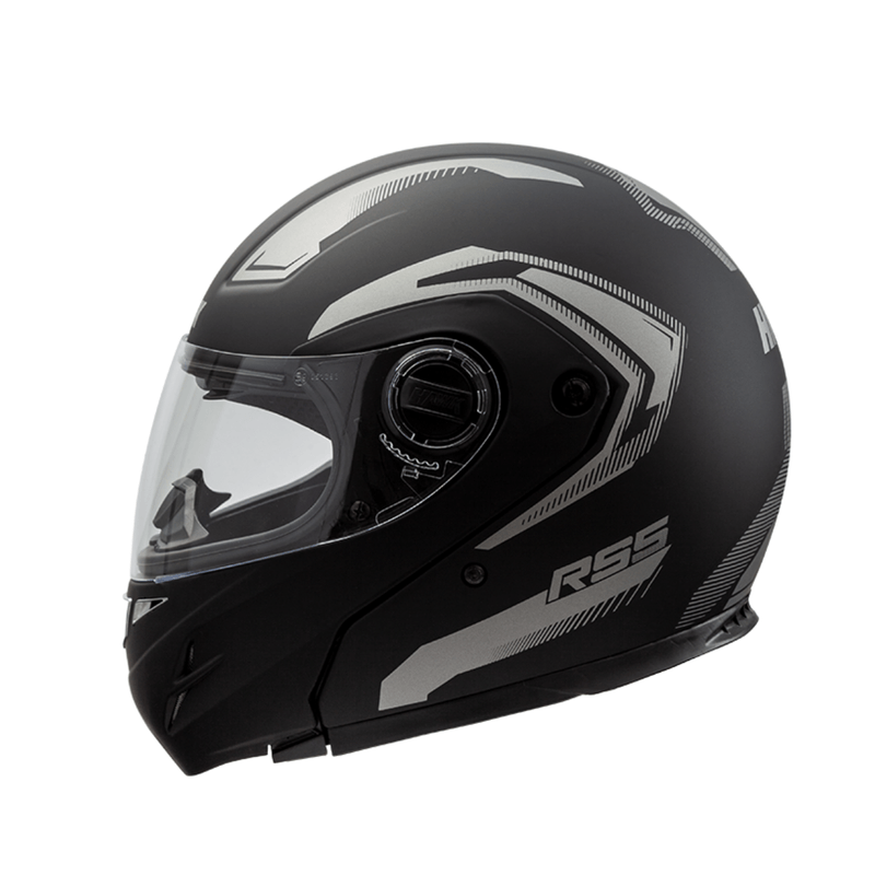 Casco para moto modular Hawk RS5 Vector negro mate anti scratch coating  talle S