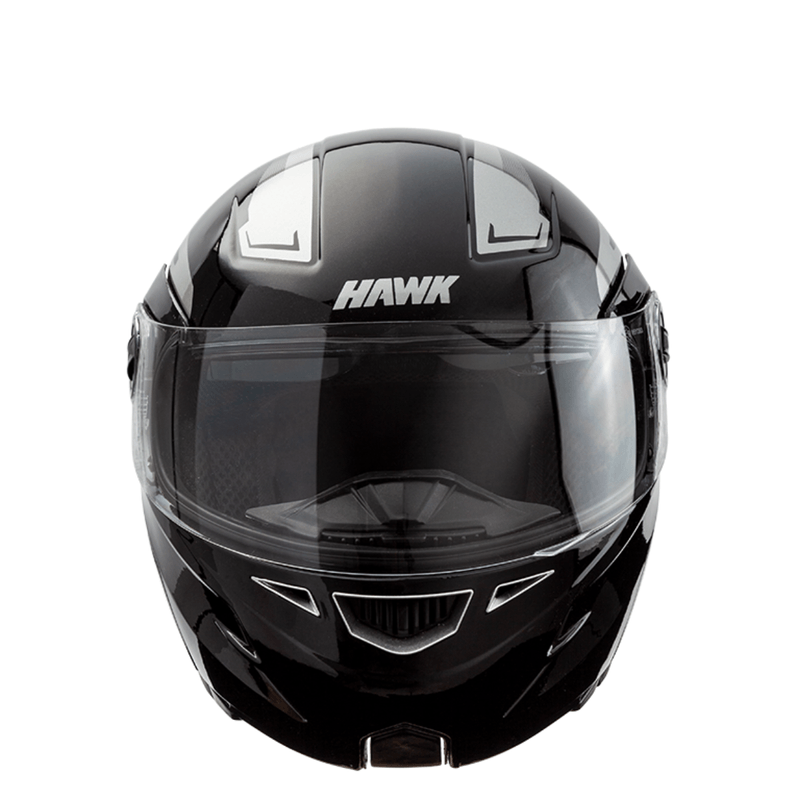 Casco Moto Ls2 Rebatible 370 Stripe Negro Blanco Doble Visor