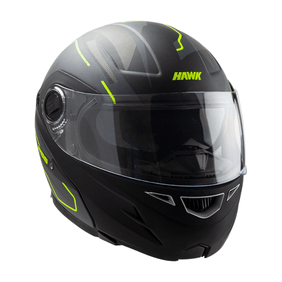 Casco Rebatible Hawk Rs5 Resistance Negro/Fluo