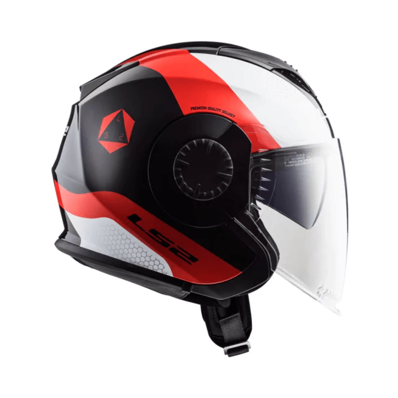 Casco Ls2 AIRFLOW Condor jet. Casco moto abierto blanco y rojo. Oferta