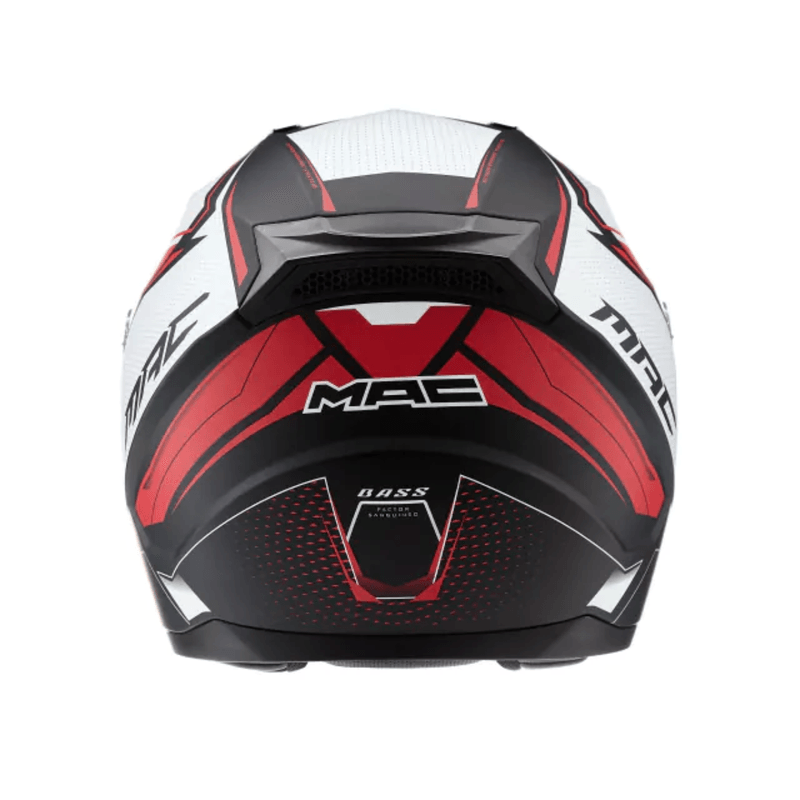 Casco Mac M67 Zepelin Matt Blanco Rojo Negro Talle M Yuhmak