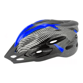 Casco Mtb 18 Ventilaciones C/Visera 54.60 Cm Negro/Azul