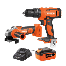 Kit Daewoo Amoladora Angular Inal Vel7500Rpm Daag2000Li+Taladro Perc Inal Dos Vel Dacd2000Li