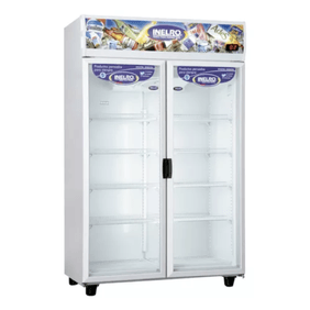 Exhibidora Inelro Vertical 2 Puertas 980 Lts 204X125X67 Plata Mt980