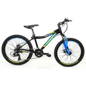 Bicicleta Raleigh cout Varon R24 Frenos a Discos Negro Azul Amarillo