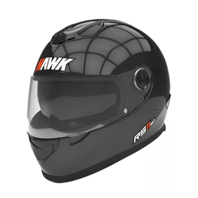 Casco Integral Hawk Rs11 Negro Brillante
