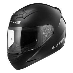 Casco Ls2 352 Rookie Solid Black Con Spoiler