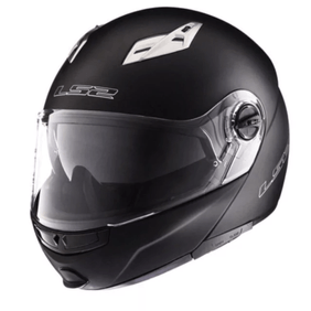 Casco Ls2 370 Gloss Black Rebatible