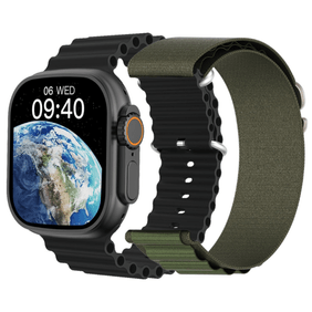 Smartwatch growhome gr 29 ultra doble malla negro-verde