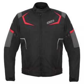 Campera Gp 23 Cp 10 4S Cordura C-Int Desmontable Y Protecciones Negro Y Rojo