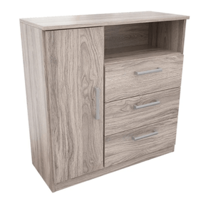 Comoda Orlandi 1 Puerta 3 Cajones 90X91.5X37Cm Abedul 77