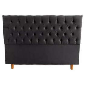 Respaldo El Madero Capitone Pana Galileo Negro 150Cm Mrm02891