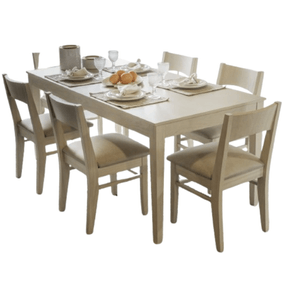 Juego De Comedor Mobilia Giova Mesa 1.60 6 Sillas Ambar Lenovo Beige 1203Amlbe