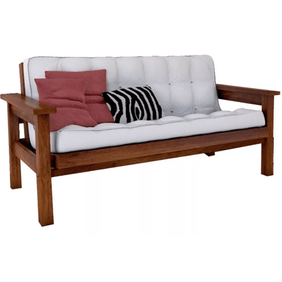 Futon Inmacol C/Colchon Tela Caoba 403/2