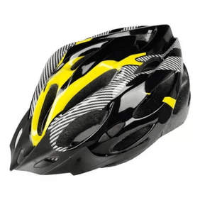 Casco Mtb 18 Ventilaciones C/Visera 54.60 Cm Negro/Amarrillo