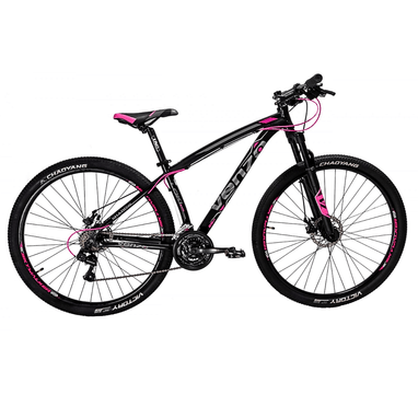Bicicleta mtb Venzo Loki r29 ng rosa teal integ. 1 1/8 (conj arm) freno mec.