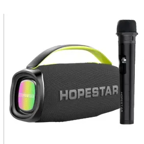 Parlante Hopestar portatil A40 60w Bt RGB c/mic gris