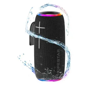 Parlante Hopestar portatil p35 20w BT tws FM rgb negro lhope00036