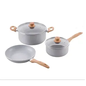 Bateria de cocina Brinox easy ceramica - set 3 pzas - gris