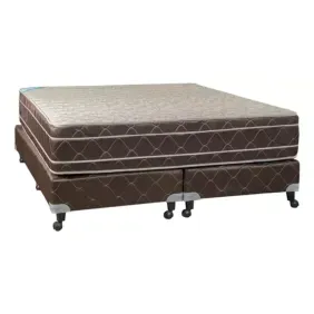 Combo 2 plazas y media Maxiking zafiro colchon 160x200x30 y 2 bases 80x200