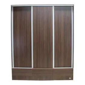 Placard Platinum Premium 3 Ptas Corredizas 3 Cajones 7 Estantes 2 Barrales Tabaco 63508