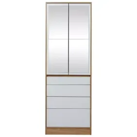Placard Ricchezze murano 2p 0.70 mts abatir hickory blanco tx c/espejo 35236589