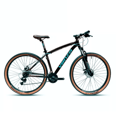 Bicicleta mtb Venzo Loki r29 ng teal gris integ. 1 1/8 (conj arm) freno mec.