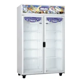 Exhibidora Inelro vertical 980lts 2ptas blanca mt980