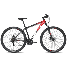 Bicicleta Venzo Ahead 2.1 negra roja disc mec