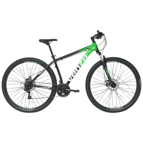 Bicicleta Venzo Ahead 2.1 negra verde disc mec