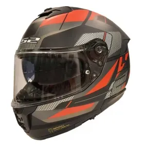 Casco Ls2 ff808 stream II road titanium verde rojo