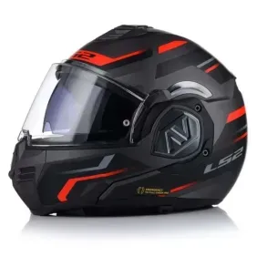 Casco Ls2 ff906 advant kuka mate negro rojo rebatible