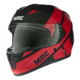 Casco Mac ff067 cuard mate negro rojo