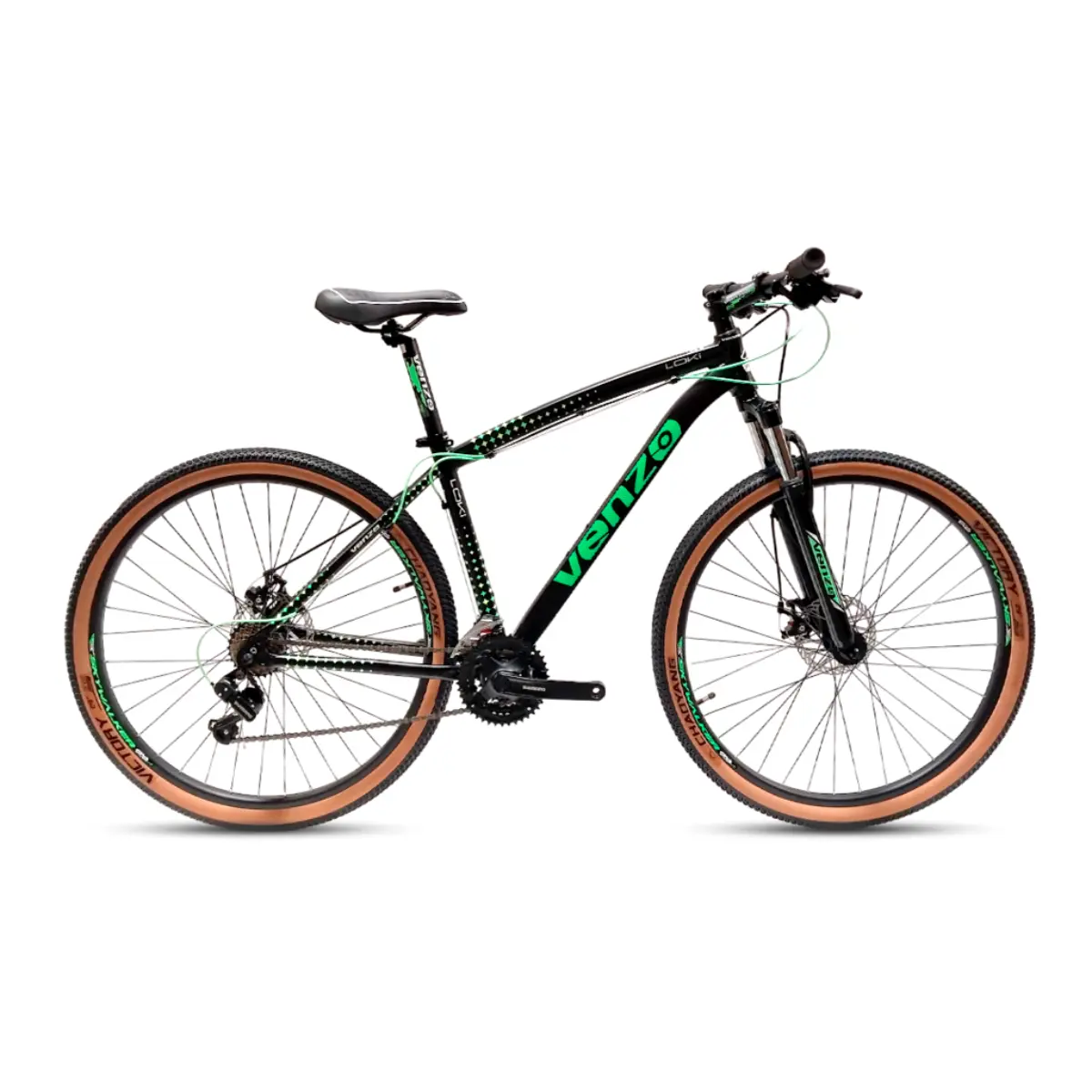 Bicicleta mtb Venzo Loki r29 ng vd amar integ 18 conj arm freno