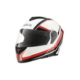 Casco Mac Rebatible Whi Black Red
