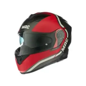 Casco Mac Rebatible 908 Rock Albarn Rojo Negro Mate