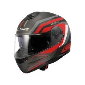 Casco Ls2 ff908 strobe 2 phantom tit mate gris rojo rebatible