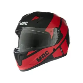 Casco Mac ff067 cuard mate negro rojo