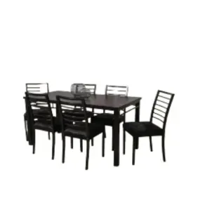 Juego De Comedor Donnet Mesa Grecia 160 6 Sillas Stylo Cuerotex Beige Jgo GreciaStylo B