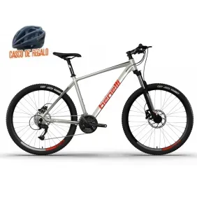 Bicicleta Benelli M22 1.0 Adv Al 27.5 White Red Casco Yuhmak