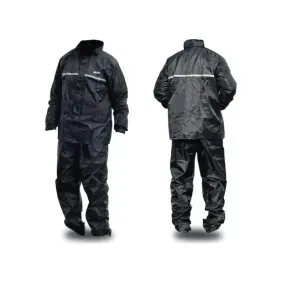 Traje de lluvia Nitro negro reflectivo con capucha