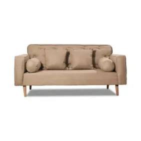 Juego De Living Donnet Urban 2X1X1 Tapizado Cuerotex Beige Urban 2X1X1 B
