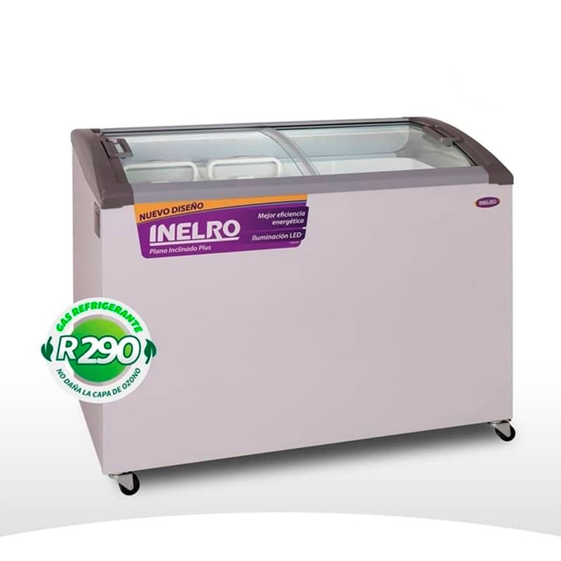 E0000018365-Freezer-Inelro-279-Litros-Plus-Gris-2-Canastos-Tapa-De-Vidrio-Plano-Inclinado-Fih-350-Pi