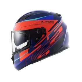 Casco Ls2 320 Evo Ixel Azul Negro Naranja Brilloso