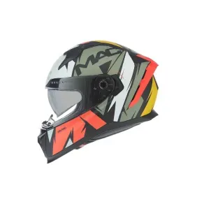 Casco Mac 069 Force Arkang Negro Rojo Naranja