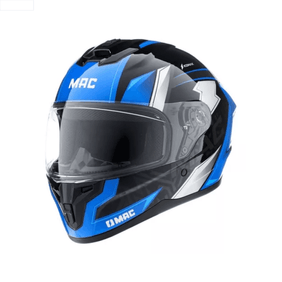 Casco Mac Ff70 Volt Komak Negro Azul Brillo