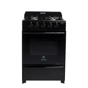 Cocina ESCORIAL Master S2 Classic Gas Natural 56Cm Negro 4 Hornallas MASCL56NN
