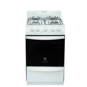Cocina ESCORIAL Palace Cristal Gas Natural 51Cm Blanca 4 Hornallas PAL51BN